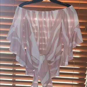 Off the shoulder, flowy top!